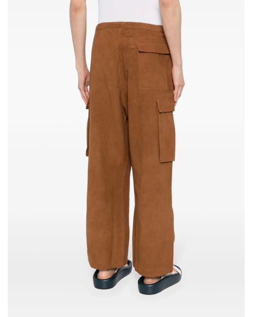 STORY mfg. Brown Organic Cotton Cargo Trousers for men