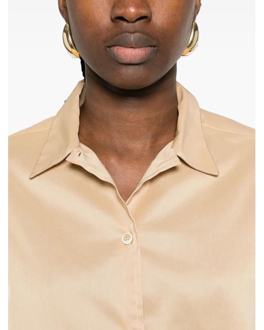 Fabiana Filippi Blouse Met Trekkoord in het Natural