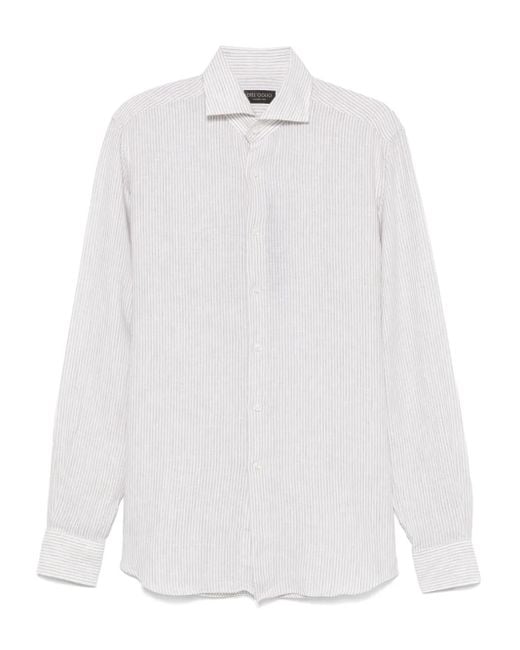 Camicia A Righe di Dell'Oglio in White da Uomo