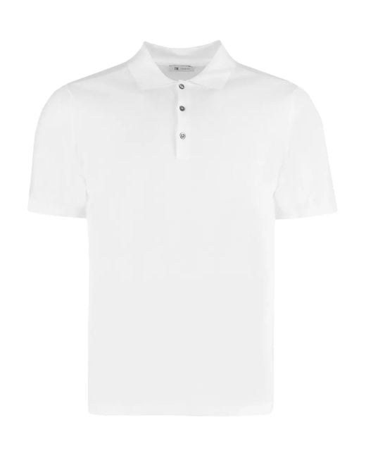 THE (Alphabet) White Buttoned Polo Shirt for men