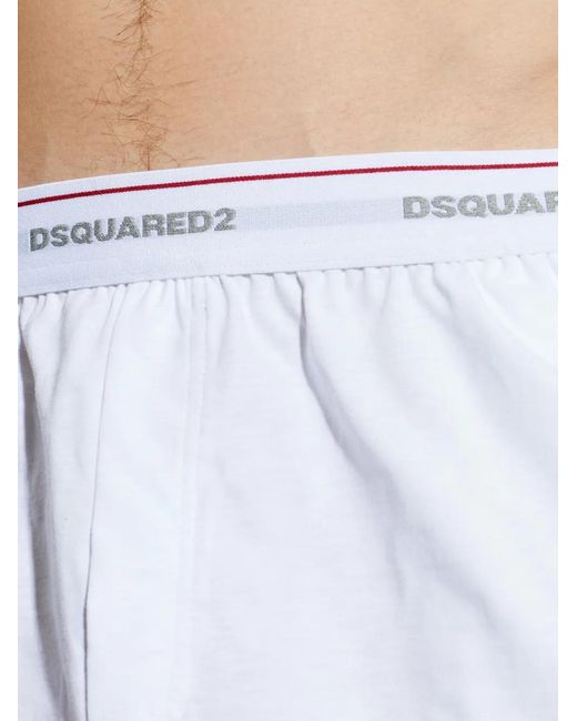DSquared² White Logo Trunks for men