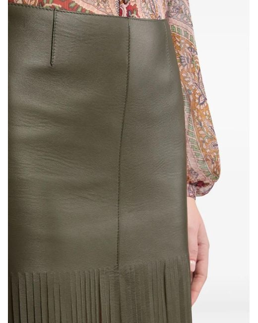 Minifalda Con Flecos Etro de color Green