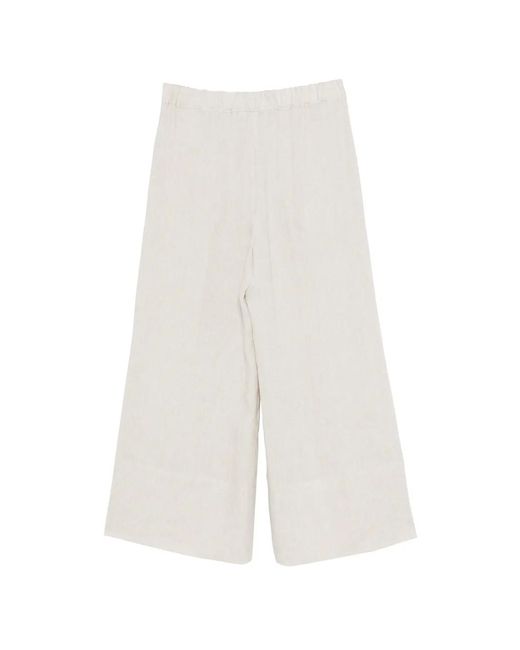 Antonelli White Elasticated Trousers