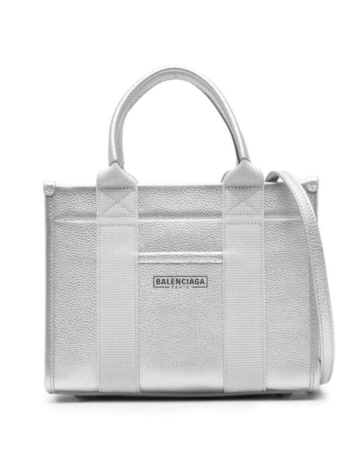 Bolso shopper con logo estampado Balenciaga de color Gray