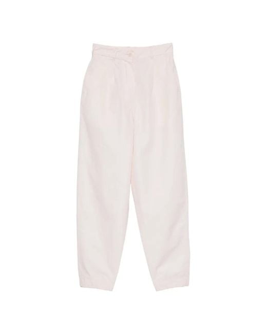 Casey Casey Women's White Mili Hiroshi Belt-Loops Pants