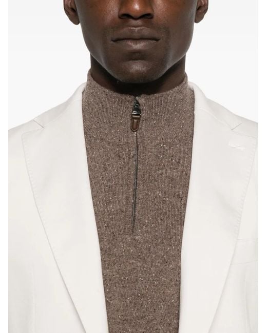 Eleventy White Two-Button Patch-Pocket Blazer for men