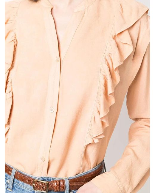 Forte_forte Natural Blouse Volantée À Col V