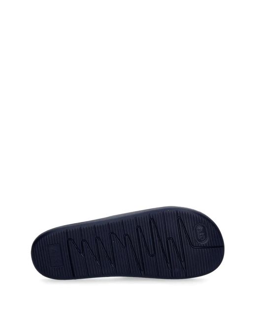 ARMANI EXCHANGE Blue X Logo-Print Slides