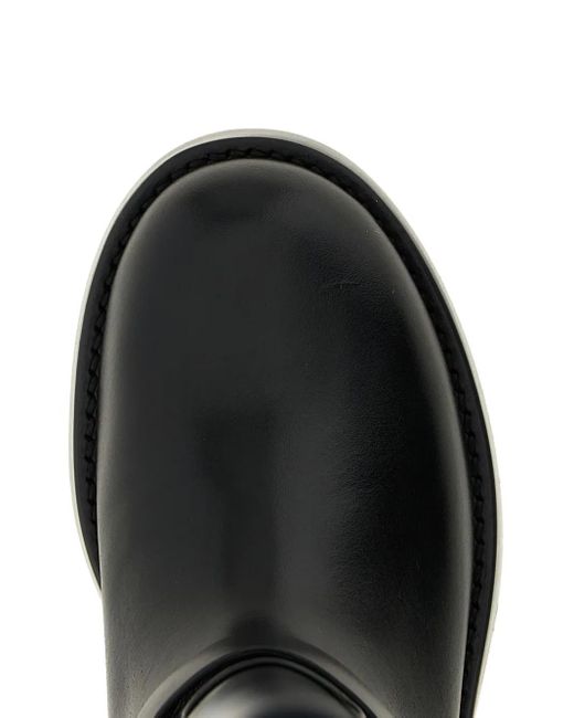 Elisabetta Franchi Black Plaque Strap Boots