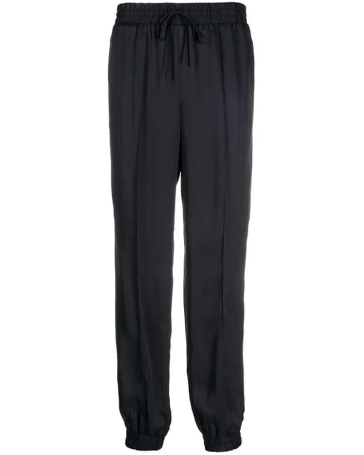 Jil Sander Blue Drawstring Tapered Trousers For