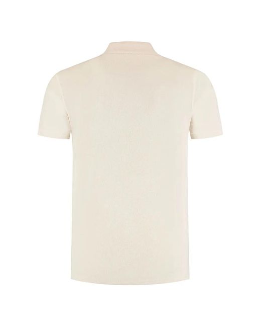 Fedeli White Buttoned Polo Shirt for men