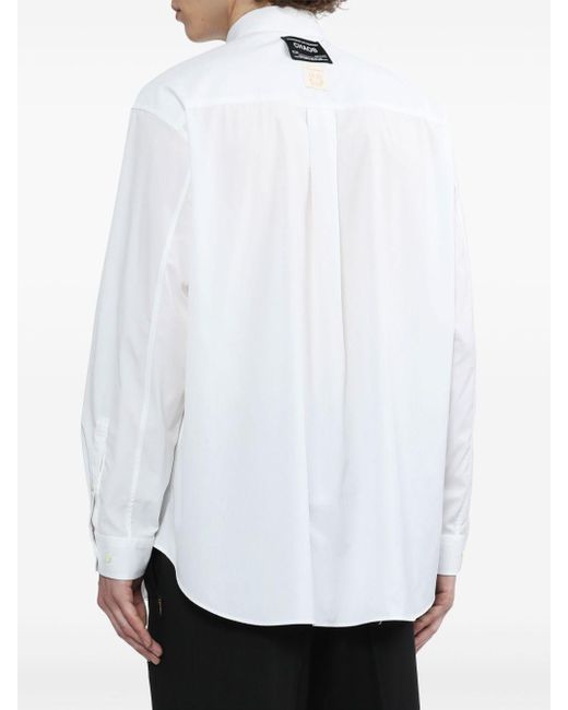 Undercover Overhemd Met Logopatch Van Katoenblend in het White voor heren