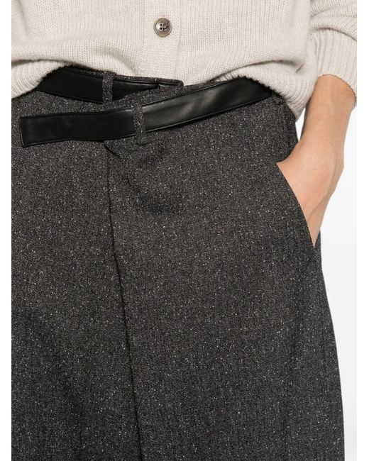 DARKPARK Gray Belted Tailored Trousers