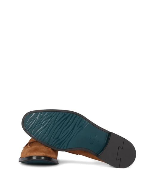Paul Smith Brown Suede Panelled Loafers for men