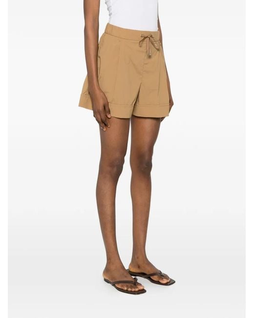 Herno Natural Drawstring Turn-Up Shorts