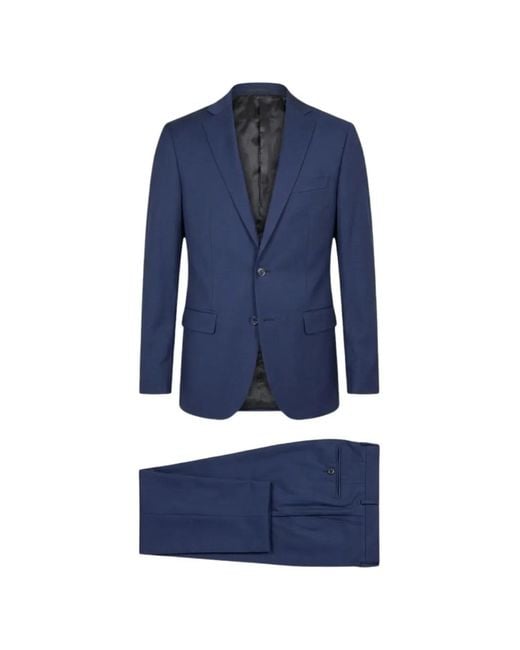 Luigi Bianchi Blue Single-Breasted Suit for men