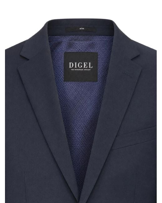 DIGEL Blue Single-Breasted Suit for men