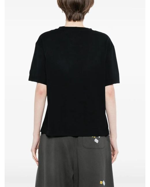 Maison Mihara Yasuhiro Black Graphic-Print T-Shirt