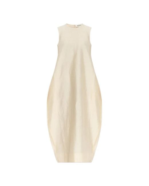 Rohe White Puffball Sleeveless Maxi Dress