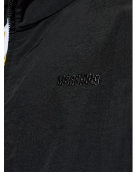 Moschino Black Stand-Up Collar Jacket for men