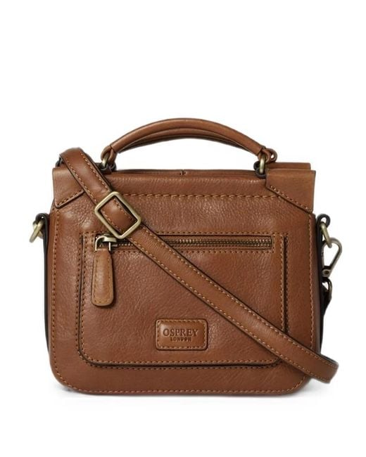Osprey Brown Leather Cross-Body Bag
