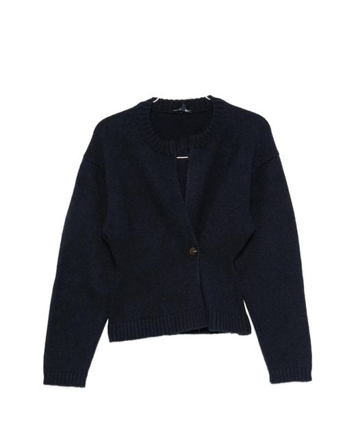 Soeur Blue Galileo One-Button Cardigan