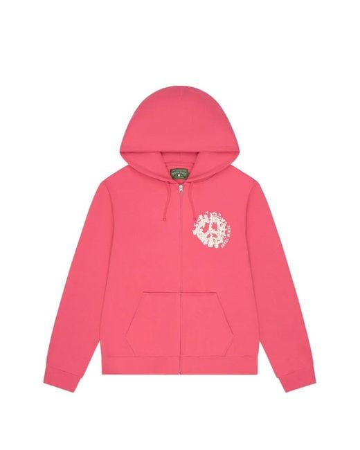 DENIM TEARS メンズ ピンク ジップ スウェットパーカー 【公式通販】