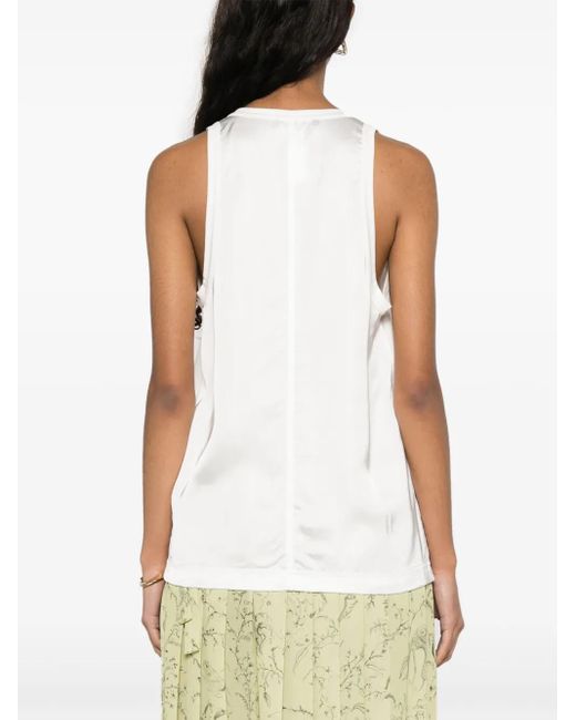 Fabiana Filippi White Panelled Cotton Tank Top