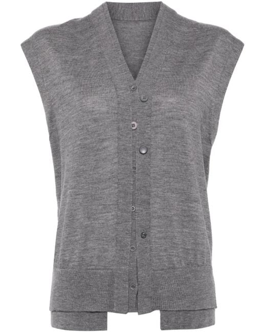 JNBY Gray Wool Knit Waistcoat