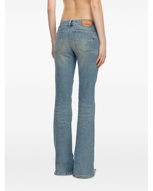 DIESEL Blue D-hush Low-rise Bootcut Jeans