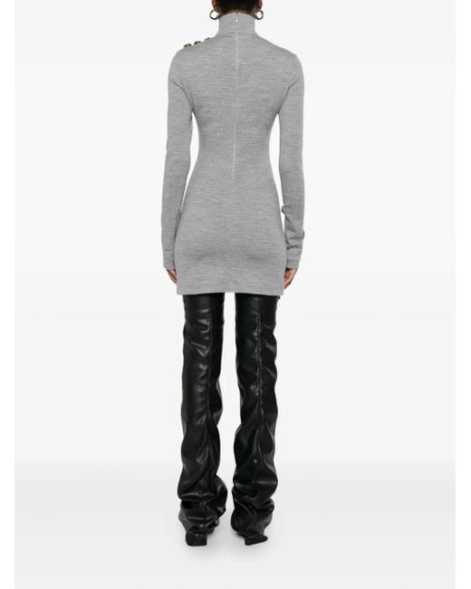 Balmain ハイネック ドレス Gray