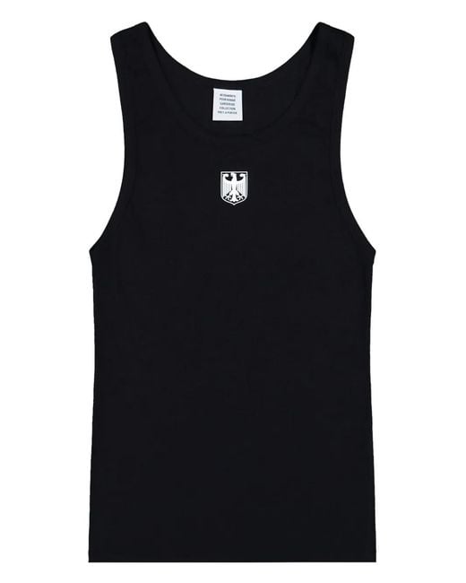 Vetements Black Eagle-Emblem Tank Top for men
