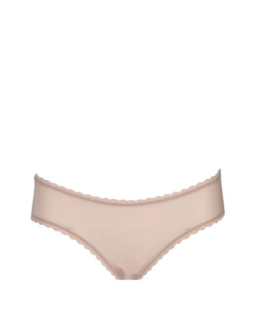 Laura Urbinati Pink Ensemble De Lingerie En Tulle À Bords Festonnés