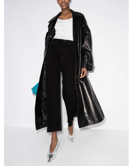 Totême Black Cropped Straight-Leg Jeans