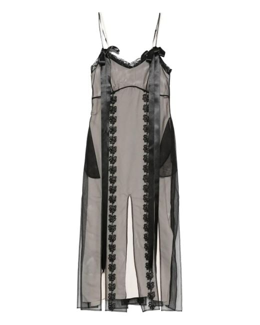 Simone Rocha Gray Multi-Split Maxi Dress