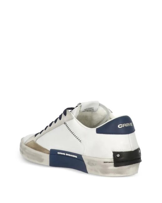 Crime London White Baskets Distressed for men