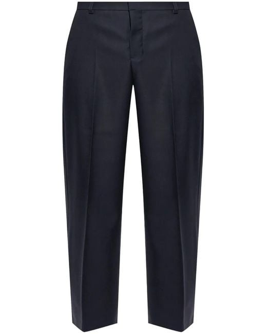 AMI Pantalon Van Scheerwol in het Blue voor heren