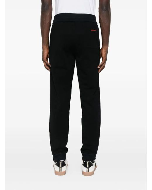 メンズ Prada Linea Rossa Elastic-waistband Track Pants Black