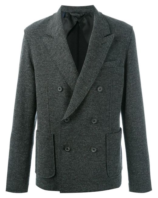 Double Breasted Jacket di Lanvin in Black da Uomo