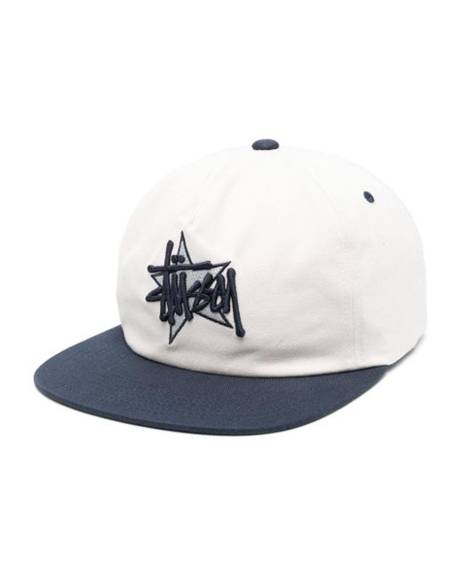 Cappello da baseball Mid-Depth Basic Star di Stussy in Blue da Uomo