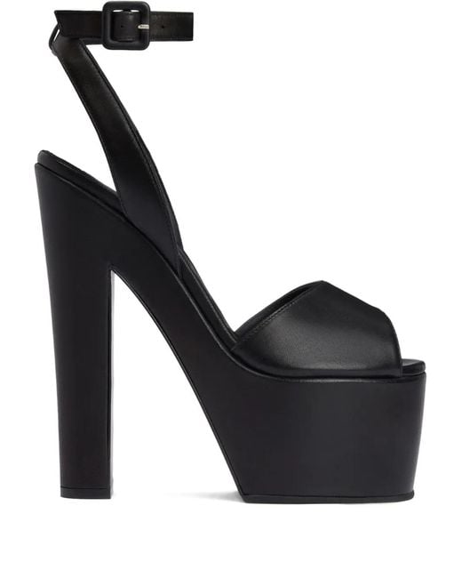 Giuseppe Zanotti Black Tarifa Platform Ankle-Strap Sandals