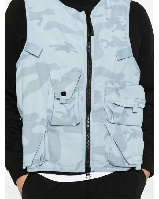 Stone Island Blue Camo Pocket Jacket for men
