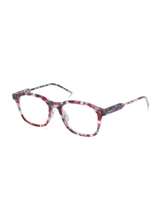 Thom Browne Brown Square-Frame Glasses