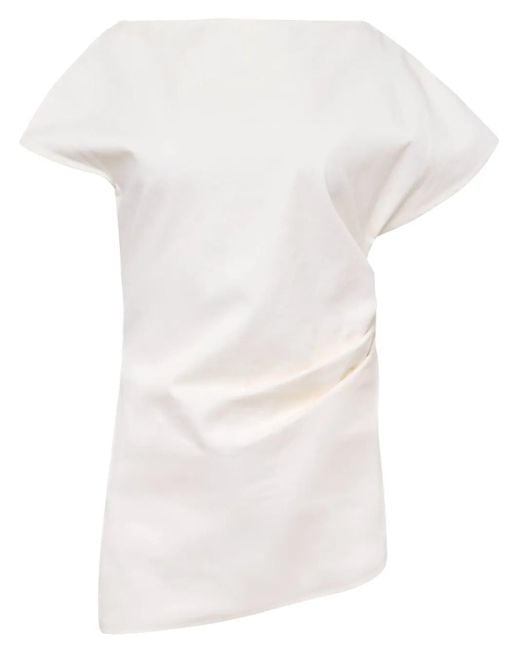 J. W.Anderson Top Drappeggiato Asimmetrico di J.W. Anderson in White