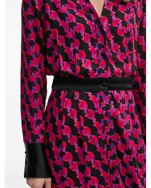 La Petite Francaise Redoutable Long-Sleeve Printed Midi Dress