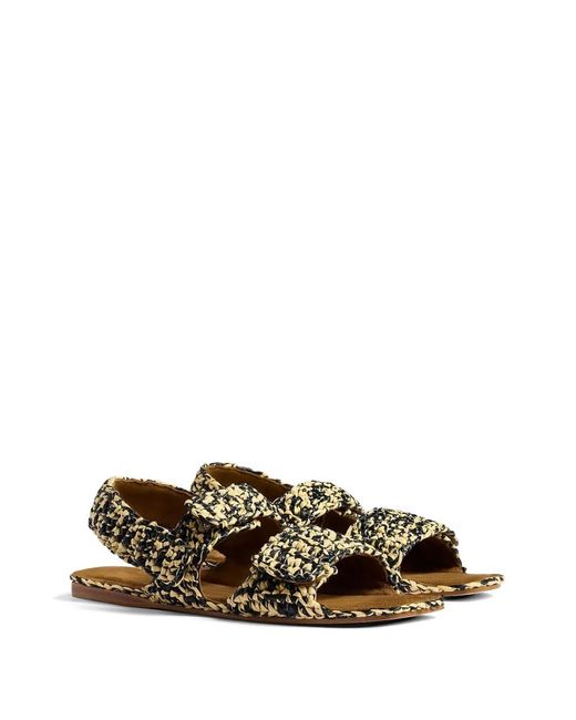 Khaite White Textured Sandals