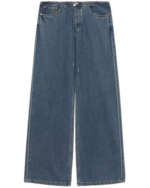 Still Here Blue Weite High-Rise-Jeans