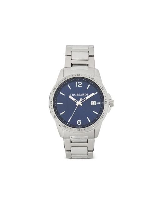 Trussardi Blue Stainless Steel 40Mm for men