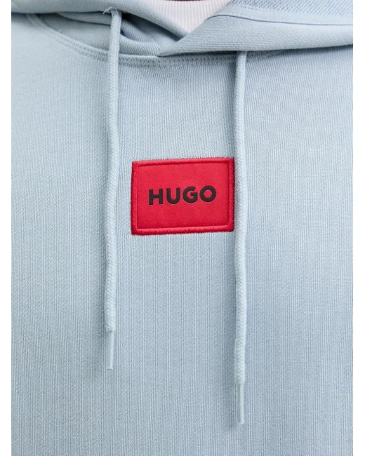 HUGO Hoodie Met Logopatch in het Blue voor heren