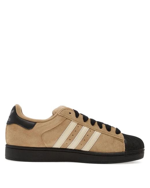 Adidas Brown Superstar Ii Suede Sneakers